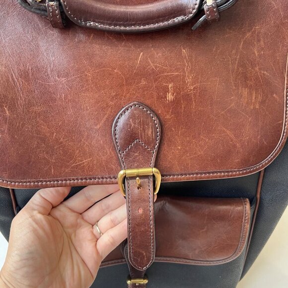 Mulholland Brothers carryon / Rolling bag, leather/coated leather, black/brown - Picture 5 of 12